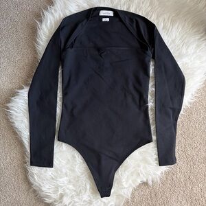 Aritzia Black Long Sleeve Bodysuit